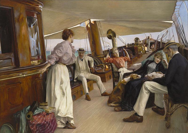 Julius LeBlanc Stewart On the Yacht Namouna, Venice oil painting picture